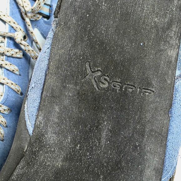 Scarpa Techno Lady Climbing Shoe Womens Suede Leather Sz 8 2/3 Blue 2 Tone Lace - Picture 13 of 16